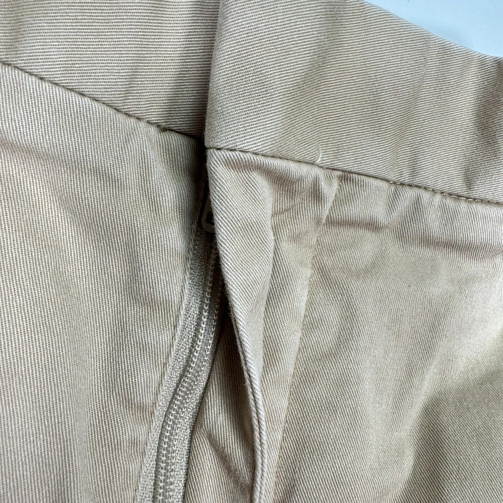 Polo Ralph Lauren Mens 34x32 Tan Stretch Chino Pants Flat Front Cuffed Hem